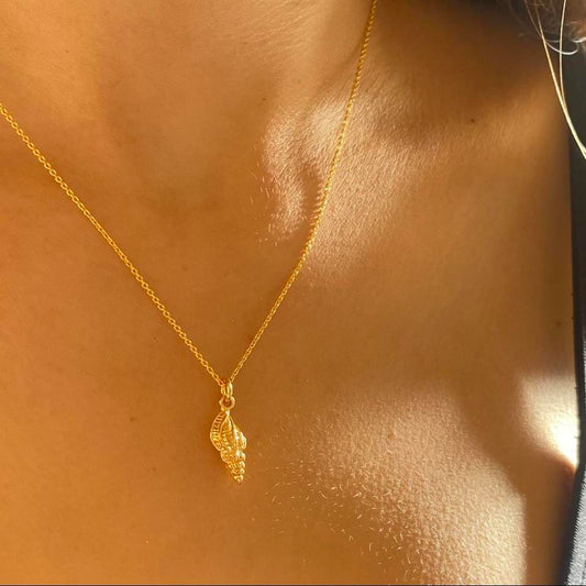 Gold Vermeil Conch Shell Necklace