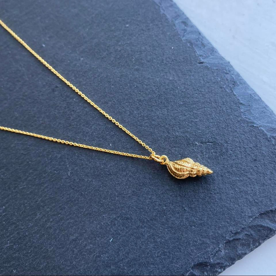 Gold Vermeil Conch Shell Necklace