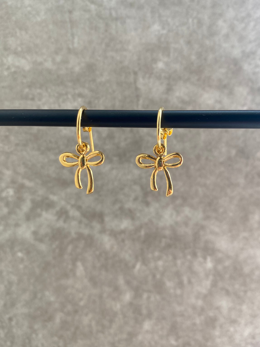 Gold Bow Earrings